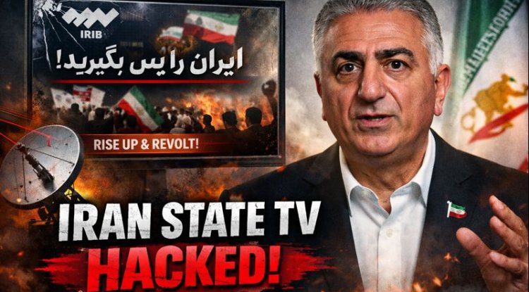 Anti-Regime Activists Hijack Iran State TV, Broadcast Reza Pahlavi’s Call for Protests