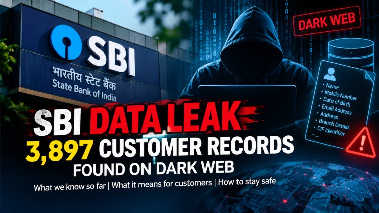SBI Data Leak 2026: 3,897 Customer Records Found on Dark Web